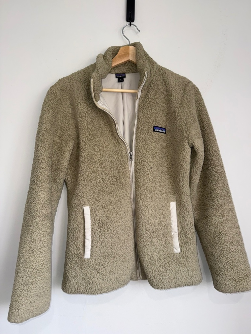 PATAGONIA Womens Medium Tan Khaki Lined Long Sleeve Los Gatos El Cap Jacket Coat